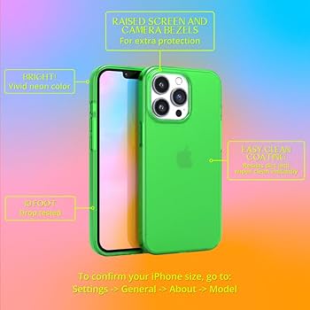 Amazon.com: FELONY CASE - iPhone 14 Pro Max Neon Green Clear
