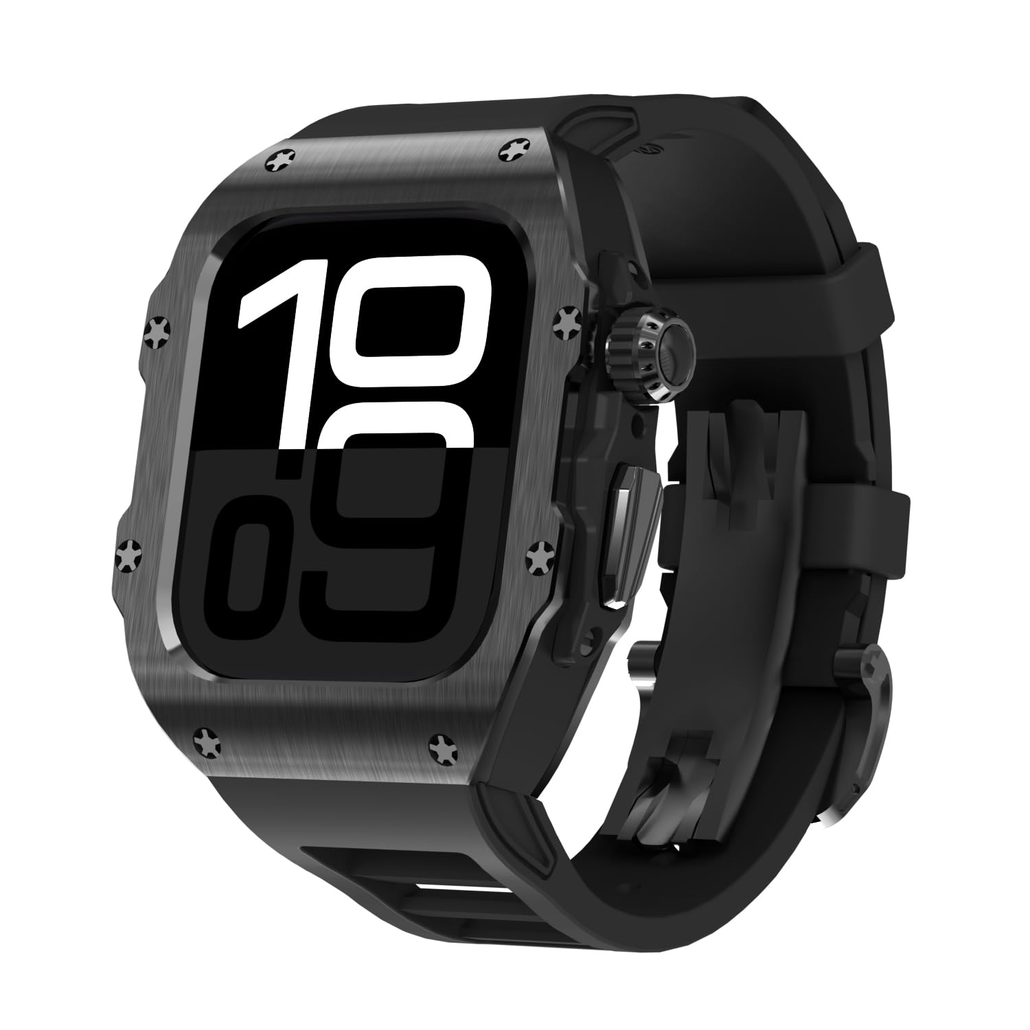 316L Stainless Steel Case with Band for Apple Watch Ultra 3/2/1 49mm, Series 11/10 46mm, Luxury Rugged Military Protective Metal Cover Tactical Heavy