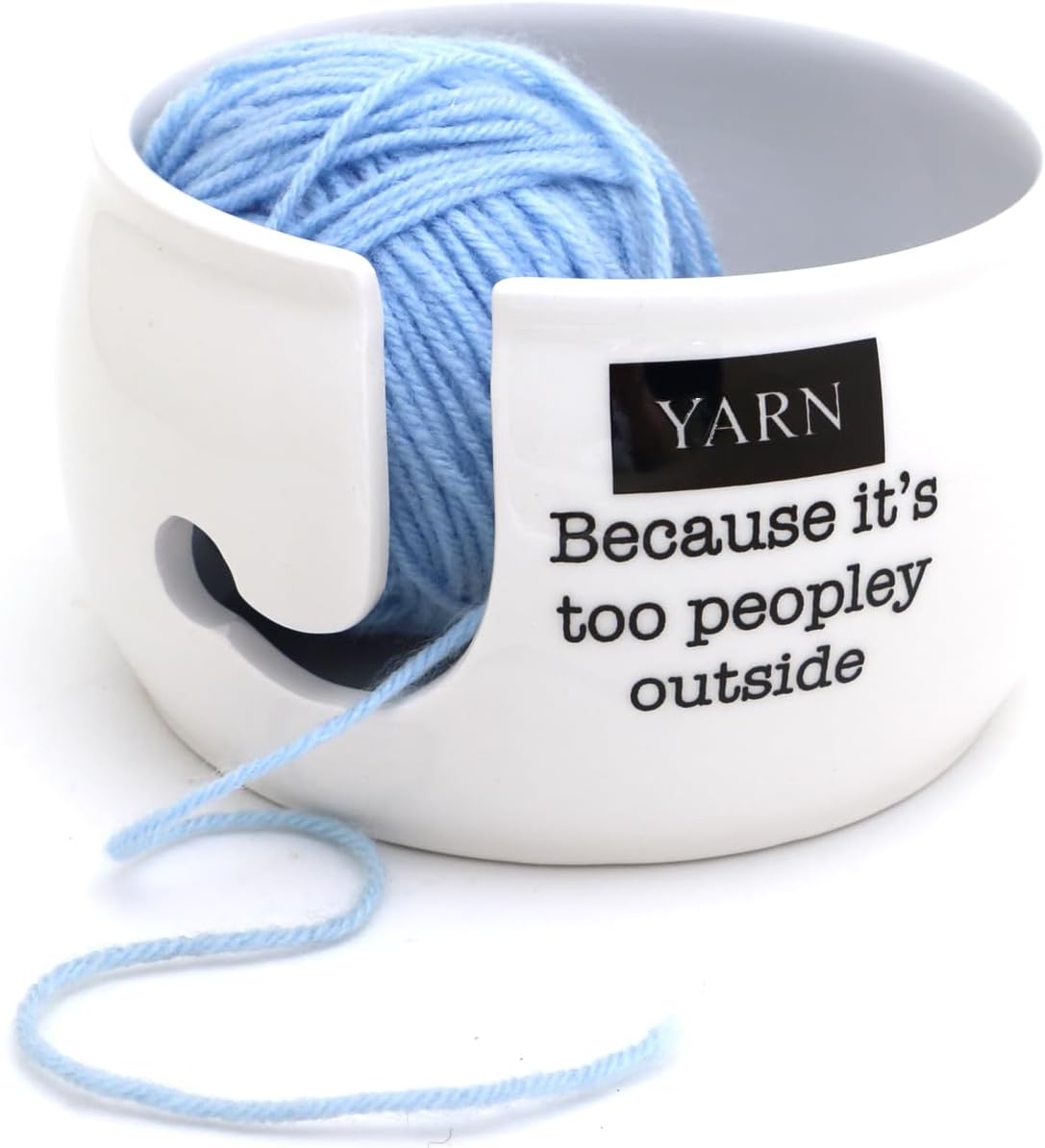 Yarn Bowl, Yarn Because It's Too Peopley Outside - Lennymud by Lorrie Veasey