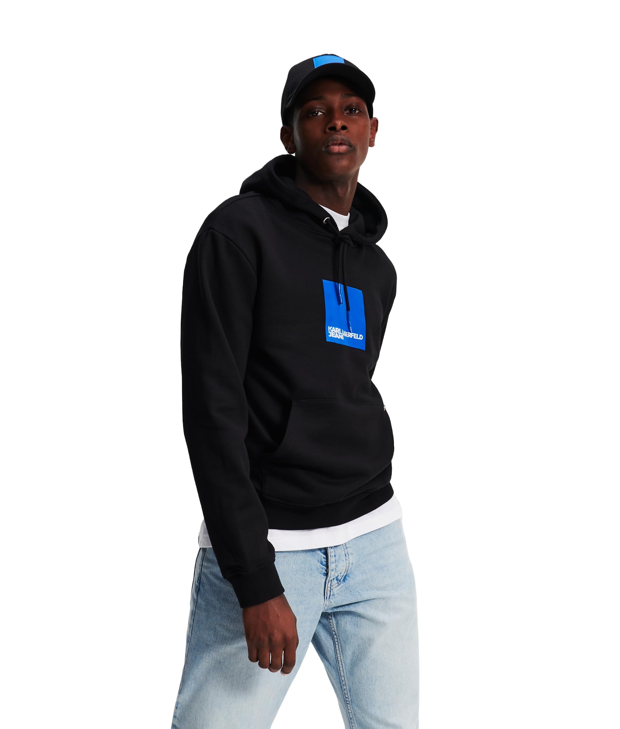 KARL LAGERFELD JEANS Men Regular Logo Hoodie Black S