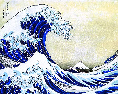 Impressão de pôster culturenik Katsushika Hokusai The Great Wave japonês de arte fina, 8 X 10 MYLAR
