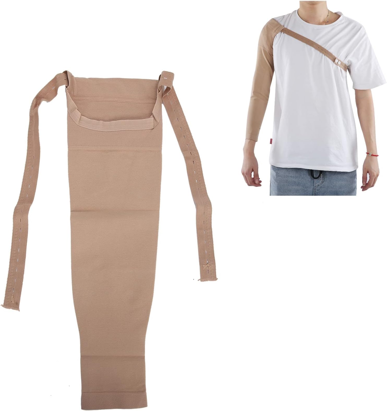 Post Mastectomy Compression Sleeve Elastic Arm Swelling Lymphedema Relief Sleeve Suitable for People After Breast Cancer Surgery Prevent Lymphedema of The Upper Limbs,etc. (XXL)