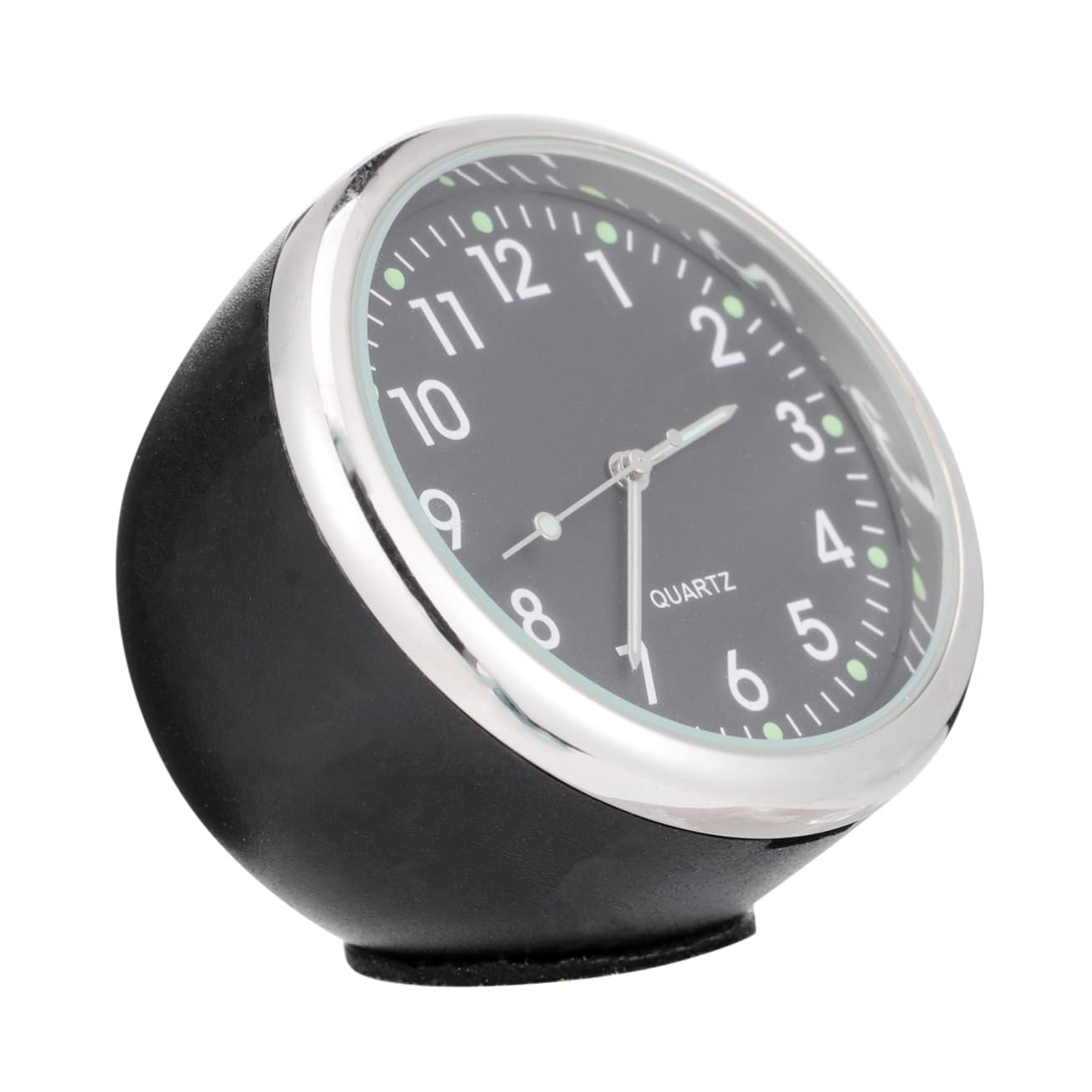 ULTECHNOVO 3piezas Reloj De Coche Quartz Mini Reloj De Tablero Para Vehículos Diseño Moderno Color Negro Sin Batería Para Decoración y Uso Casa y Oficina