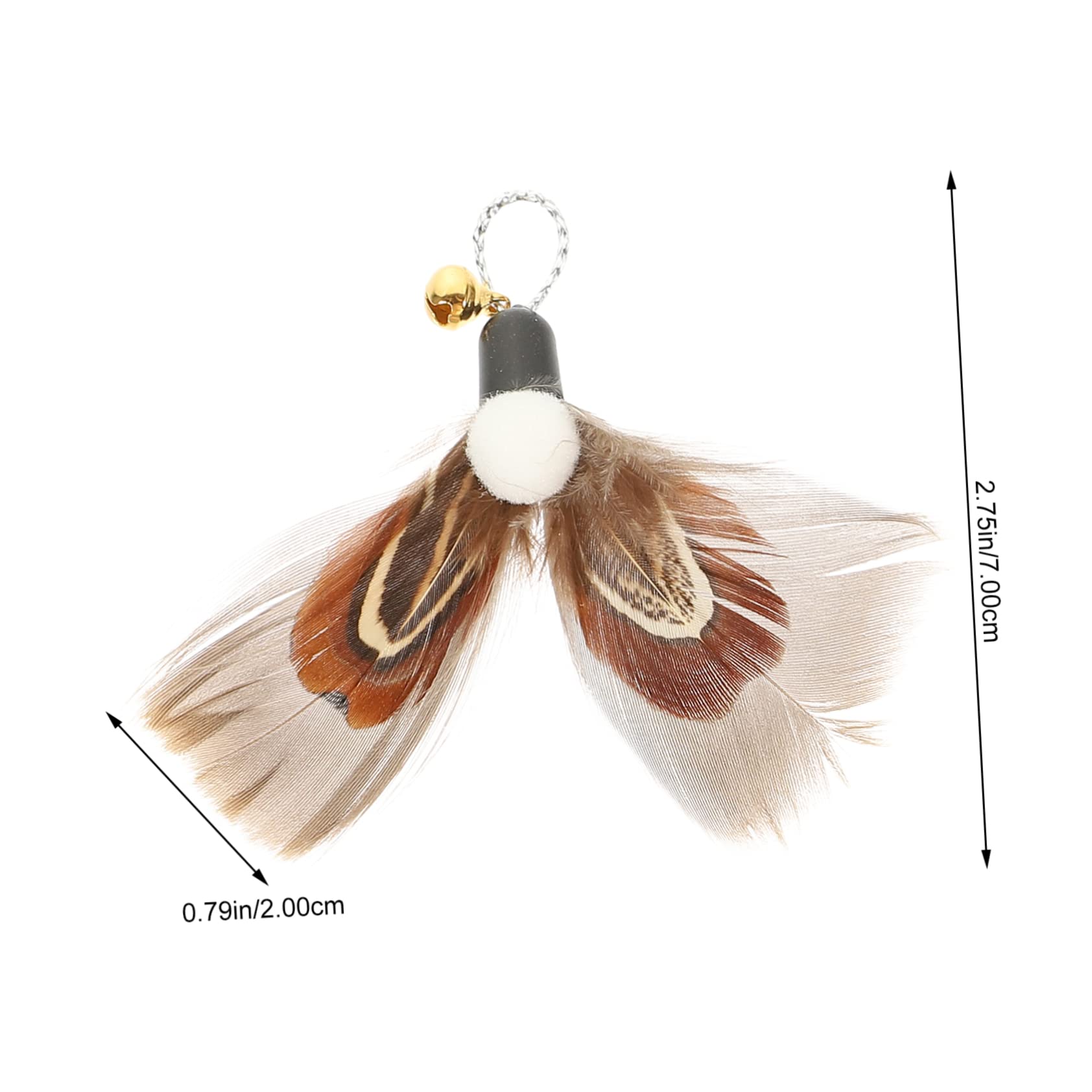 Yardwe 30pièces Recharge pour Canne à Chat avec Insectes Et Plumes Jouets pour Intérieur Améliorez Lien avec Animal