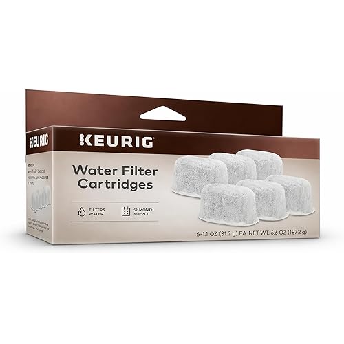 Keurig Water Filter Refill Cartridges, Replacement Water Filter Cartridges, Compatible with 2.0 K-Cup Pod Coffee Makers, 6 Count