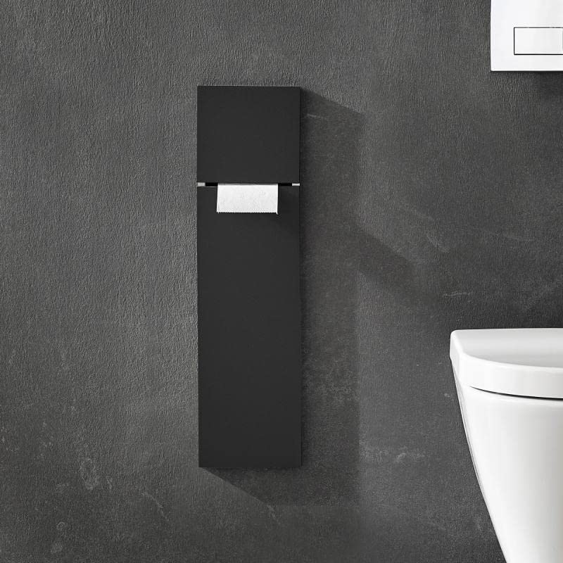 Armadietto Da Incasso Emco ASIS Plus Per Bagno – Porta Carta Igienica E Scopino, Push To Open, Larghezza 15,4 Cm, Cerniera Destra