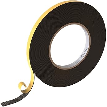 Lumonic 10 m EPDM Sealing Tape Self-Adhesive 10 mm x 1 mm Foam Rubber Sealing Tape for Windows and Doors Window Seal Door Seal Rubber Seal for Cold Protection