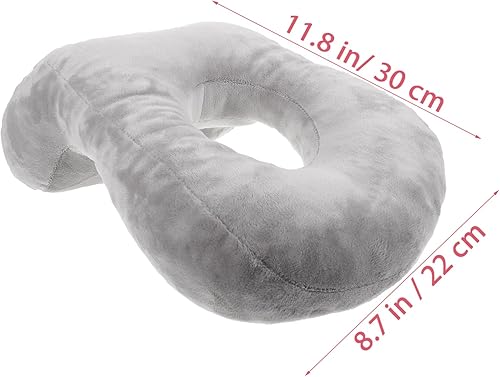 Miniatura 6 de Operitacx Almohada de espuma viscoelástica suave con forma de dona, almohada para dormir, almohada de viaje, accesorios para viajes
