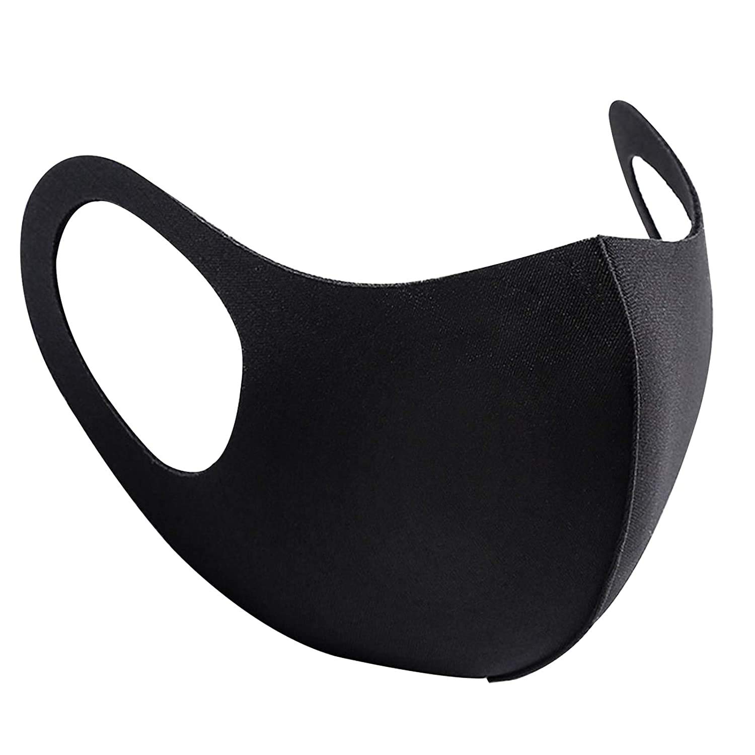 Accessotech Unisex Black Face Mask Washable Reusable Breathable Nose Shield Protection Face Cover Pack