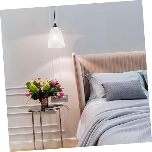 Miniatura 6 de Housoutil Paquete de 2 pantallas de tambor pequeño de 1.654 in, cubierta de lámpara de techo de plástico para lámparas de techo de pared