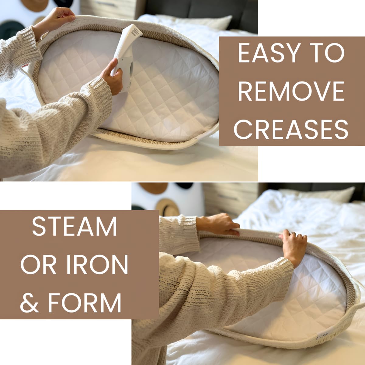 Round Unicorn Baskets Natural - Set of 2