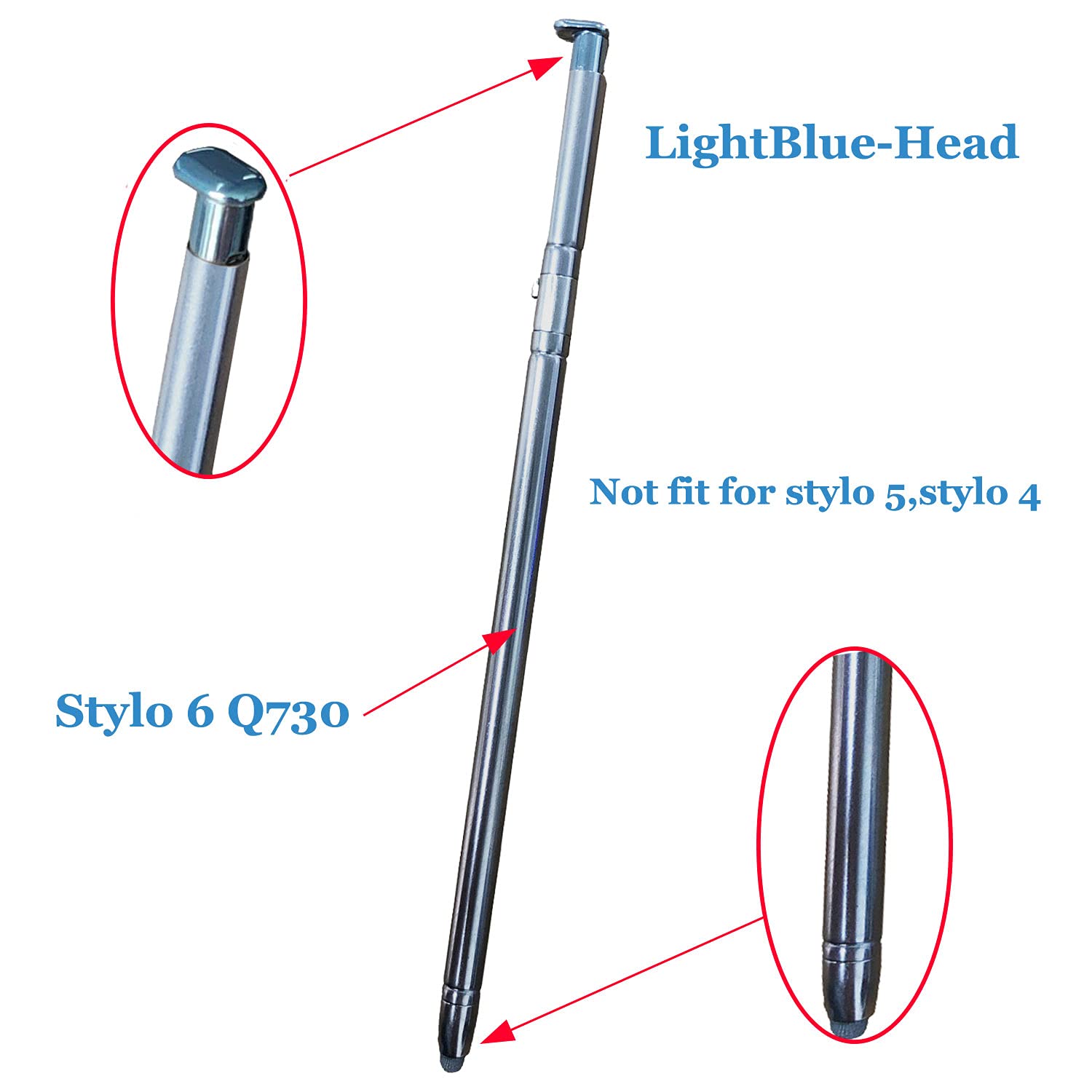 Ersatz-Stylus Für LG Stylo 6 / Stylo 6 Plus – Touchscreen-Eingabestift In Blau Mit Auswurfstift