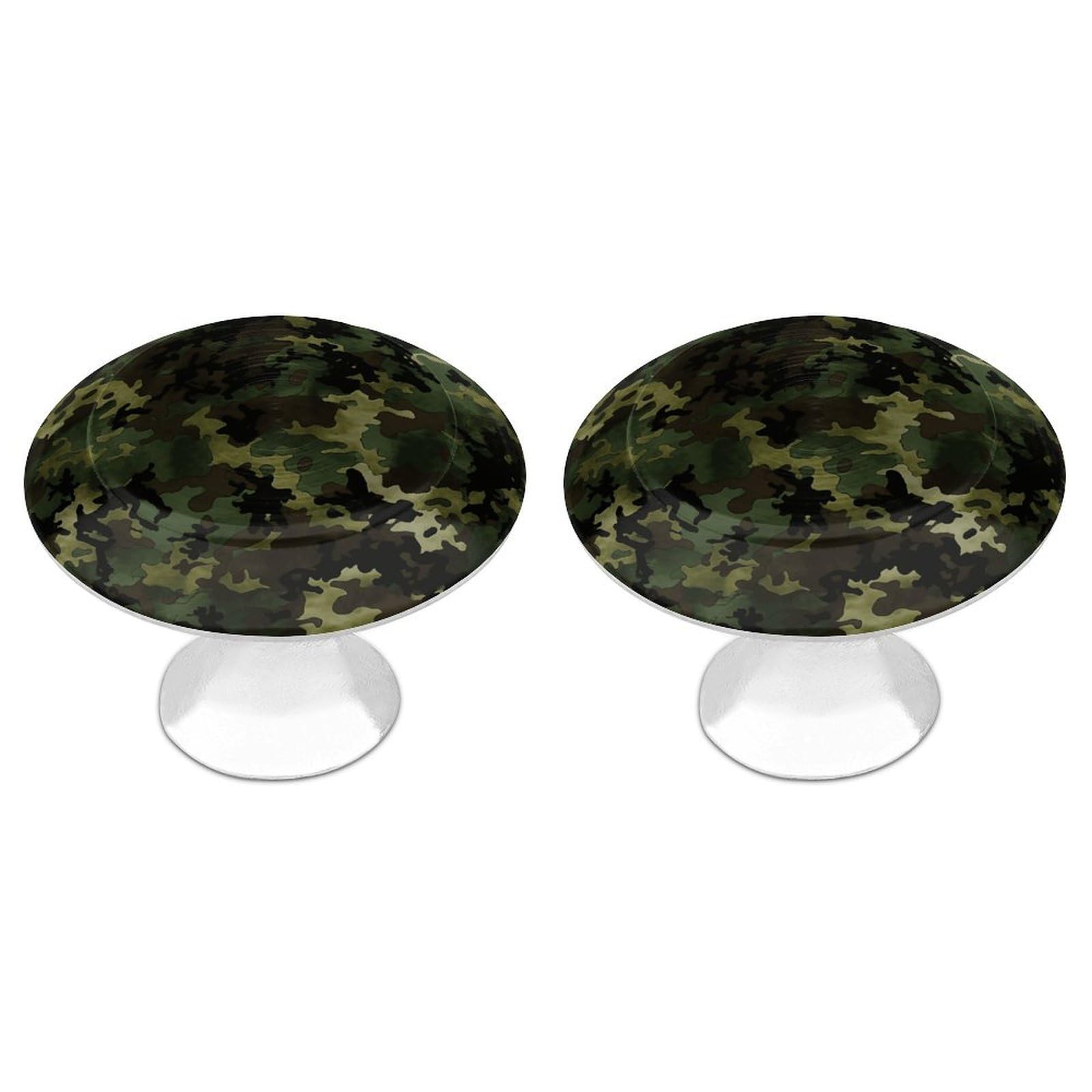 Vstadank Style Camouflage Pattern Drawer Knob Round Dresser Sturdy Drawer Pulls With Mounting Screws Kitchen Stainless Steel Modern Decorative Handles For Cupboard Closet Bathroom