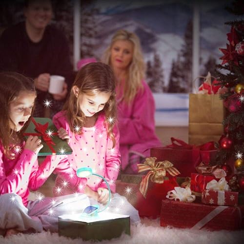 Vista 13 de Vekkia Bonita luz recargable para libros, luces con clip para el cuidado de los ojos para leer en la cama, 3 colores y 3 brillos, 1.8 onzas ligeras