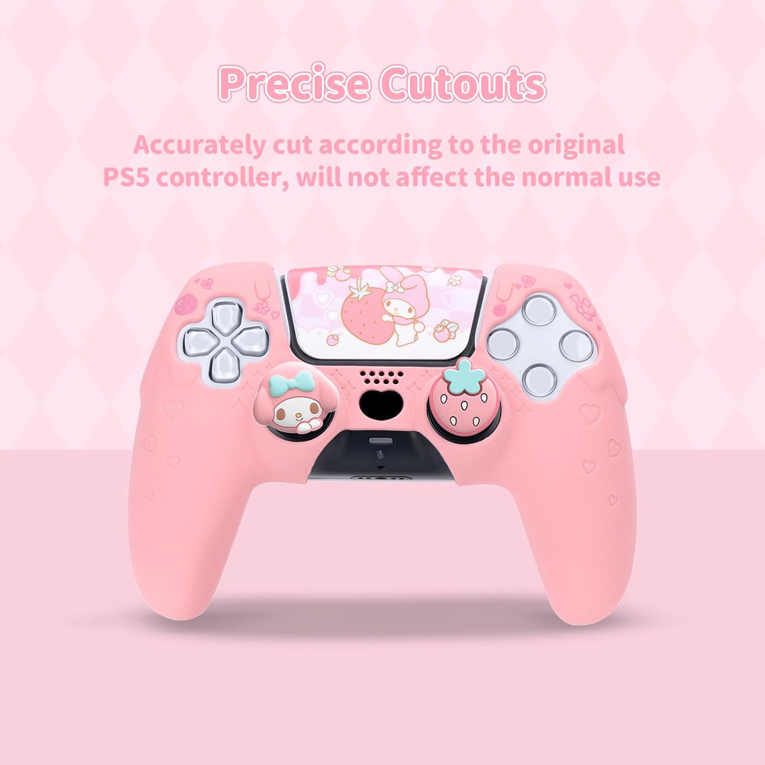 PS5 Controller Skin,Soft Silicone Protective Cover Case Anti-Slip Protective Shell for PS5 Controller with 2 Thumb Grip Caps and 1 Sticker - Image 5