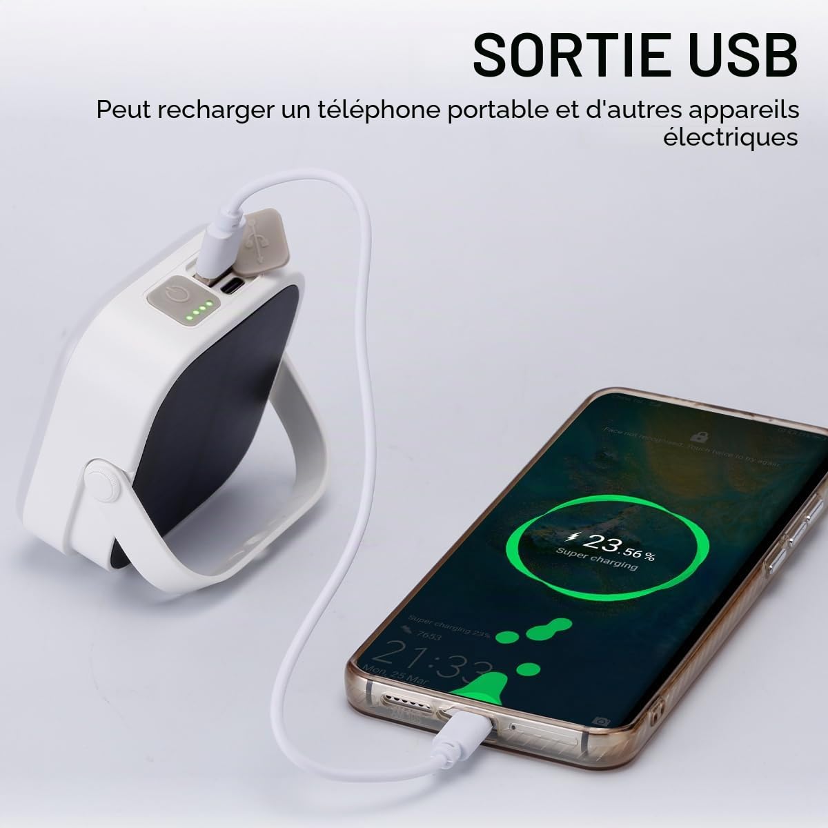 2 Pièces Lampe Camping, 4000LM Lampe Solaire Camping Rechargeable, Résistant à l'eau Lampe LED Exterieur, Lampe de Camping Extérieure Portable avec 4 Modes pour Camping, Pêche, Randonnée