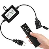 Meidaoduo 120W(Max) Remote Dimmer Timer Function Plug in for All Outdoor String Lights, Patio Lights, Led Lamp, Lamp in 100FT Remote Control Distance