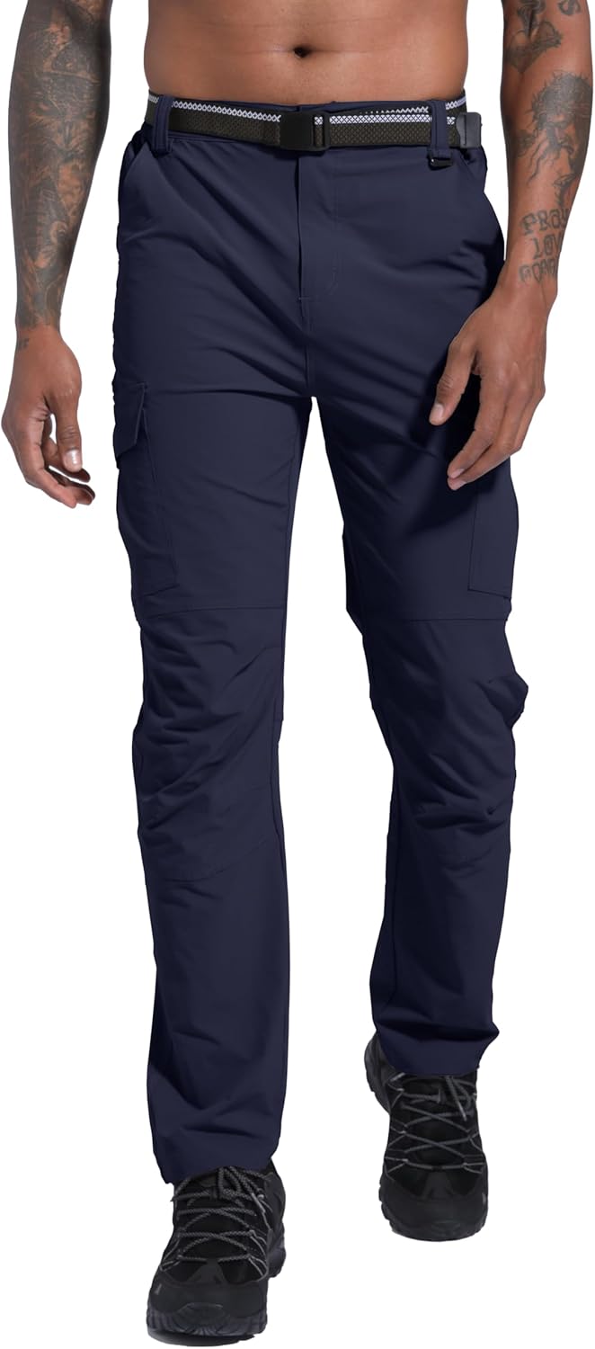 Men's Hiking Pants Quick-Dry Lightweight Waterproof Travel Outdoor Camping Hunting Fishing Work Cargo Pants - Image 8