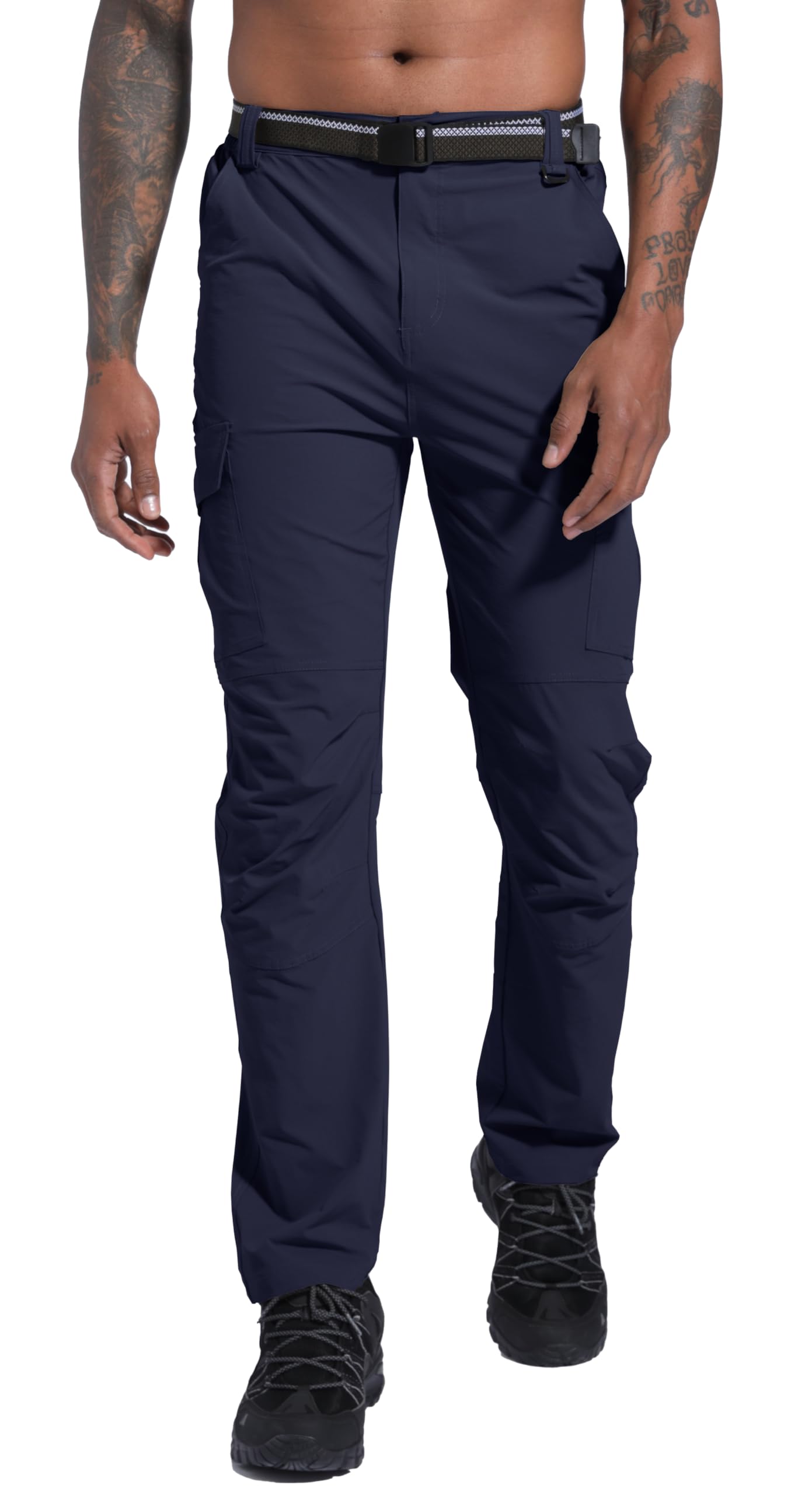 Pantalones de senderismo para hombre, de secado rápido, ligeros, impermeables, para viajes, al aire libre, camping, caza, pesca, trabajo, pantalones cargo