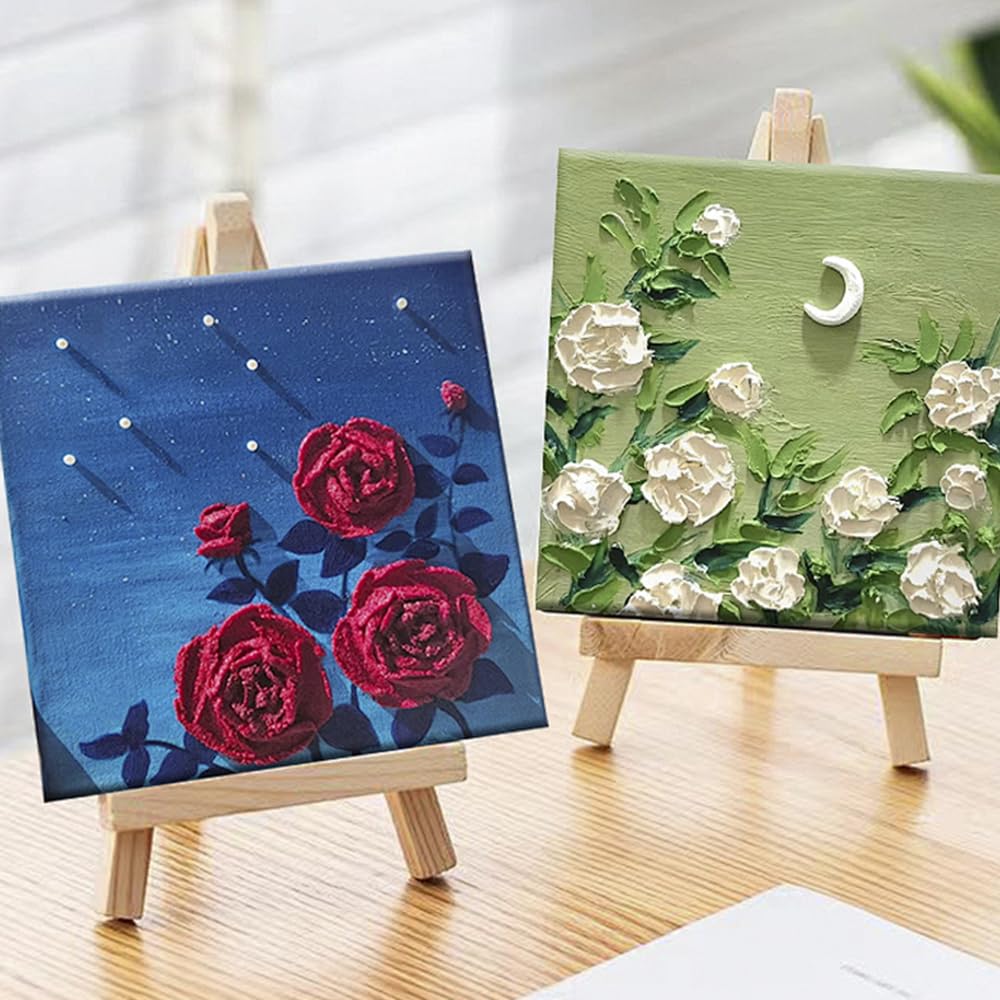 Mini tela per pittura, confezione da 36 pezzi, piccole tele da 10