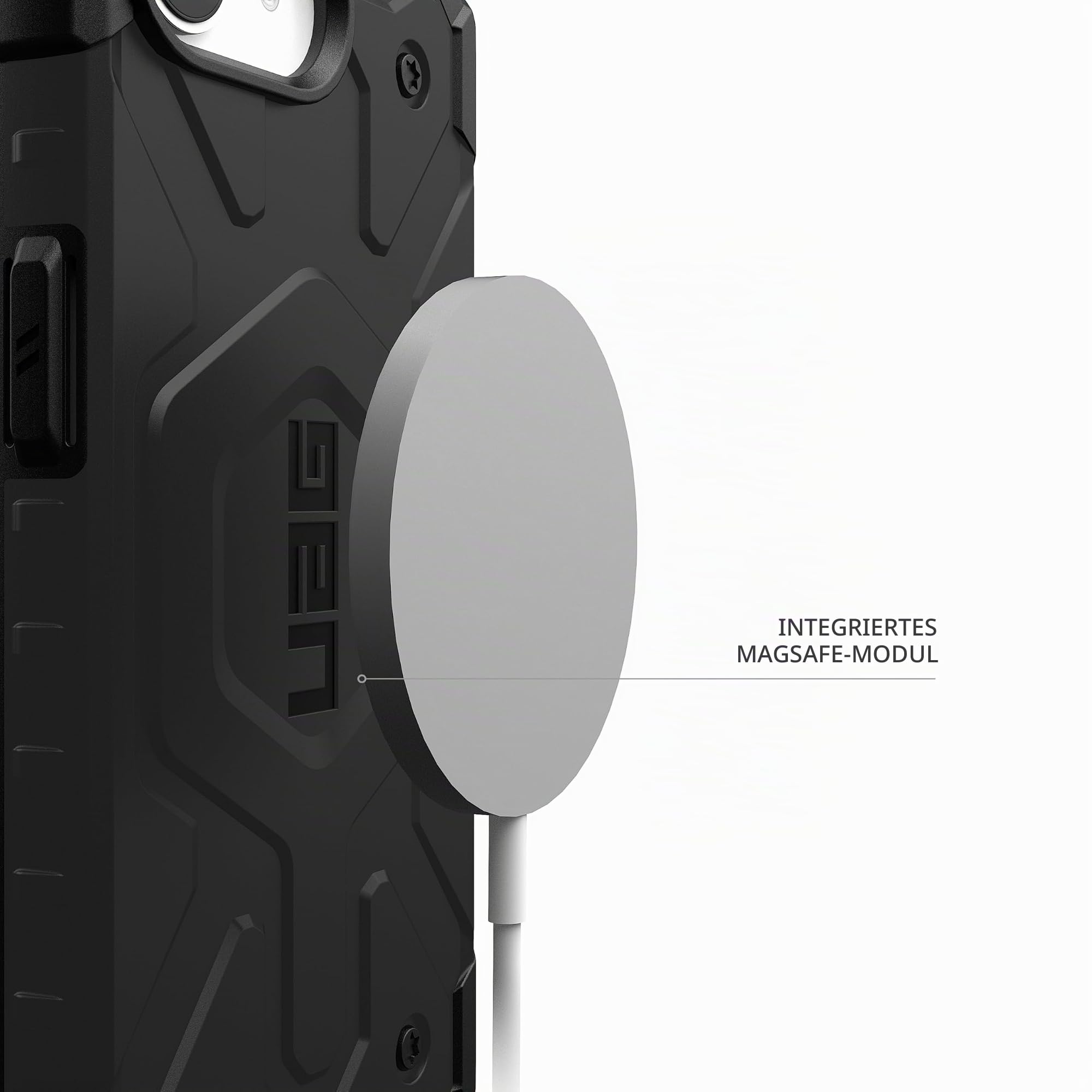 URBAN ARMOR GEAR Pathfinder MS Hülle für iPhone 16e/17e | Passgenau | 5,4m Fallschutz| Magnetmodul | Erhöhte Ränder | Alle Ports erreichbar | Wabenstruktur für extra Stabilität