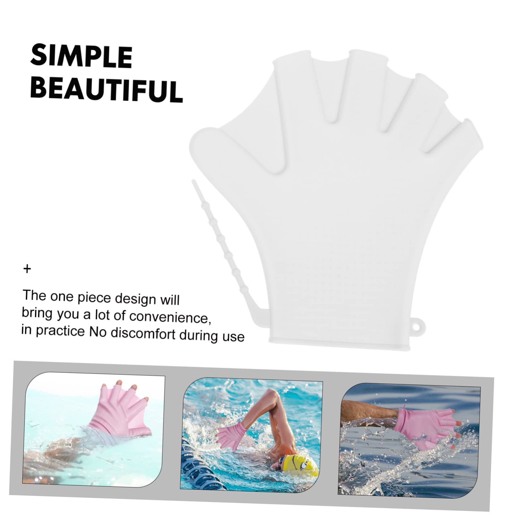 GANAZONO 3 Pairs Swimming Gloves for Women Neoprene Dive Flippers Water Resistant Swim Practicing Hand Cover Dive Auxiliary Mitten