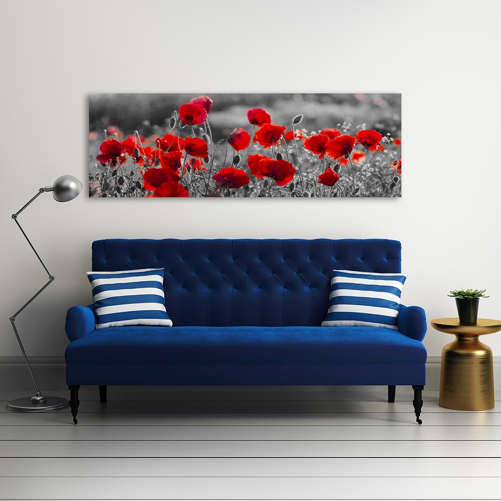 Feeby Wandbild - Wohnzimmer Modern Deko - Rot Gemal Produktbild-Vorschau 6
