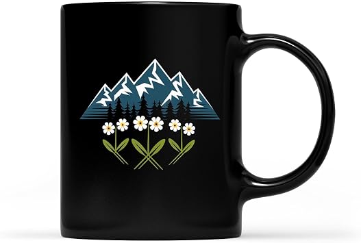 Berge Schweiz Alpen Edelwei Korbblutler Alpenblume Oktoberfest Coffee Mug, Geschenk fur Manner, Frauen, Kaffeetassen 11oz - 15oz