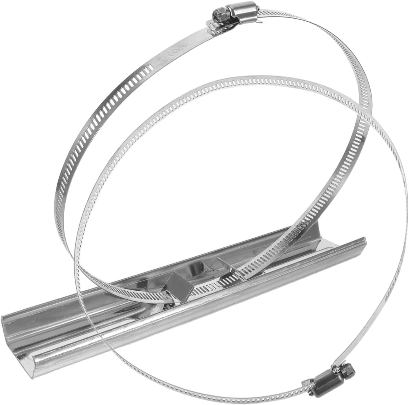 TEHAUX 2pcs Universal Support Clamp Bracket for Monitor Mount, Stainless Steel Lightweight Adjustable Display Bracket for Indoor Workstation or Computer Screen