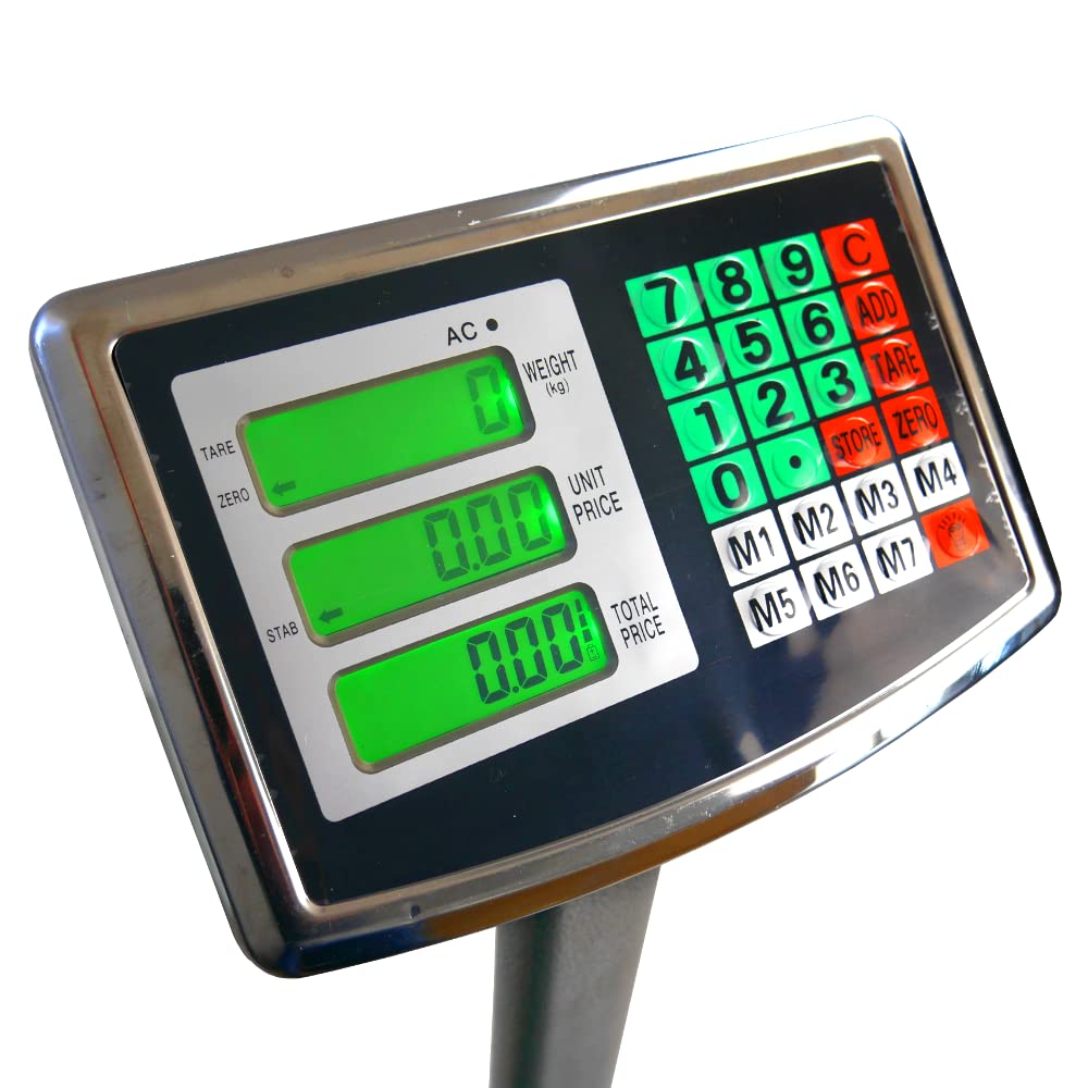 Báscula de Plataforma para Almacén, Capacidad de Carga de hasta 500 kg, Pantallas LCD, Precisión de +/- 200 g, Dimensiones de la Plataforma 60 x 45 cm, Operación Inalámbrica, HDWR wagPRO-P500