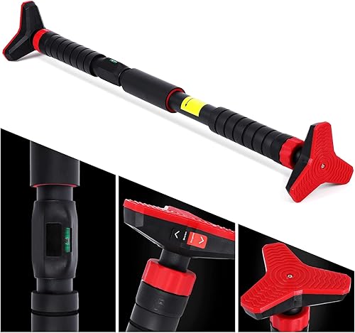 Miniatura 8 de Barra de dominadas para puerta, entrenamiento de fuerza, barra de entrenamiento de la parte superior del cuerpo con medidor de nivel y ancho