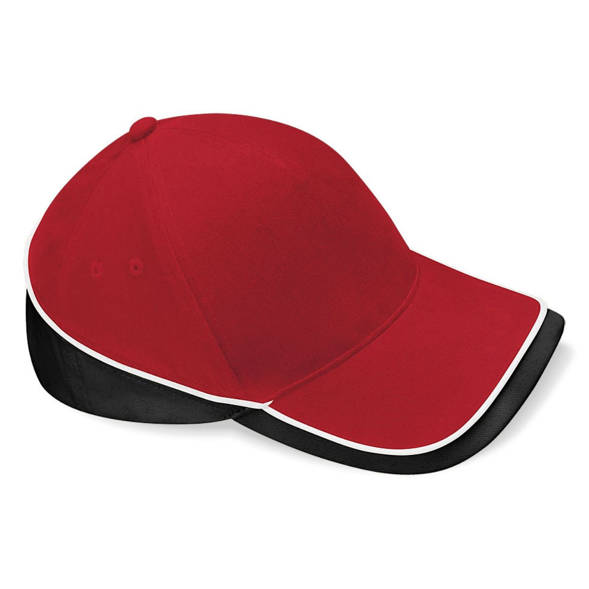 Beechfield Teamwear Competition Cap in Red / black