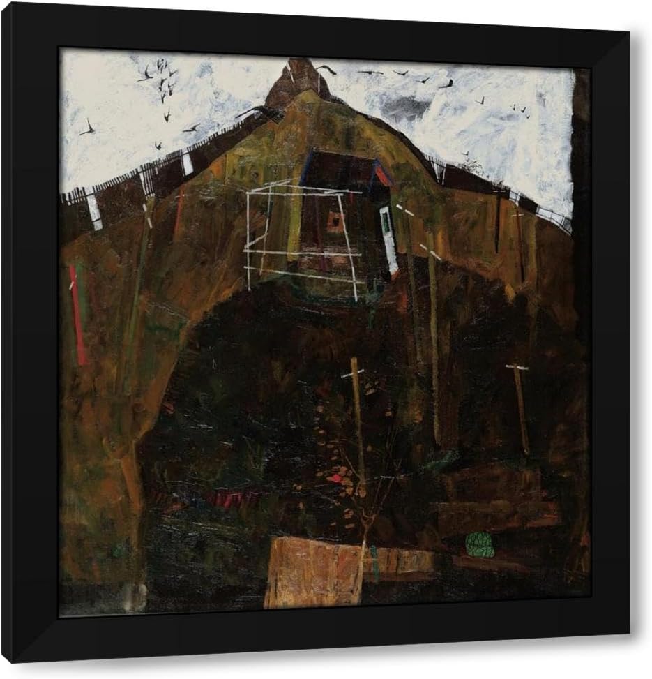 ArtDirect Landscape with Raven (1911) 36x39 UnFramed Museum Art Print Poster Ready for Framing by Egon Schiele (Austrian, 1890-1918)