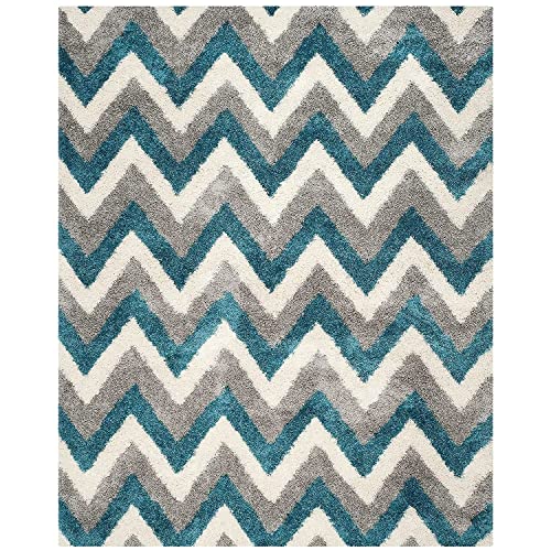 Image of Soft Modern Shag Area Rugs Fluffy Living Room Carpet Comfy Bedroom Home Decorate Floor Kids Playing Mat Size 10x10 Feet Square Color Multi V