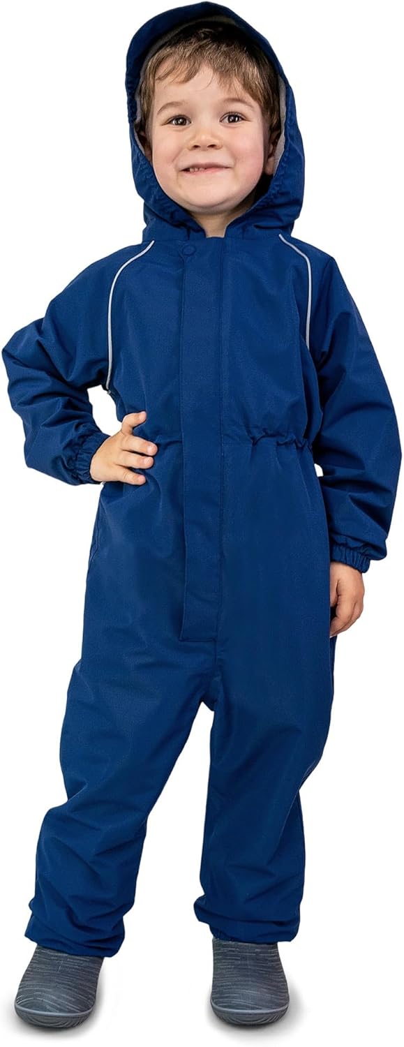JAN & JUL Waterproof Fleece Lined Rain Suit, Coveralls for Toddlers and Kids