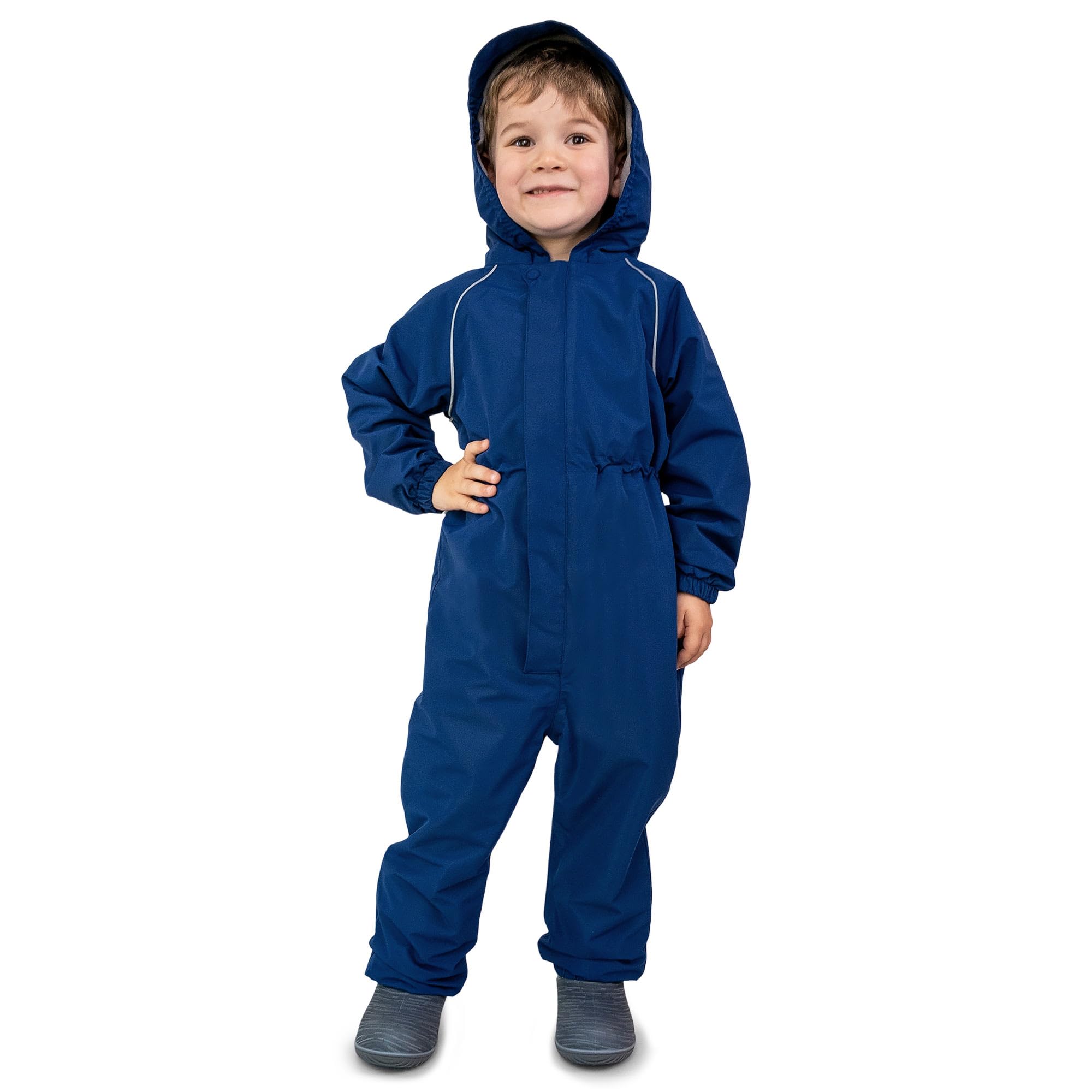 Jan & Jul Fleece-Lined: Nebula Blue Waterproof Rain Suit For Kids With Fleece Lining (Cozy-Dry: Nebula Blue, Size: 5 Years)