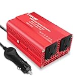 500W Power Inverter for Vehicles DC 12V to 110V AC Car Plug Adapter Outlet Converter with 2 USB Fast Charging Ports and 2 AC Outlets Car Charger Adapter