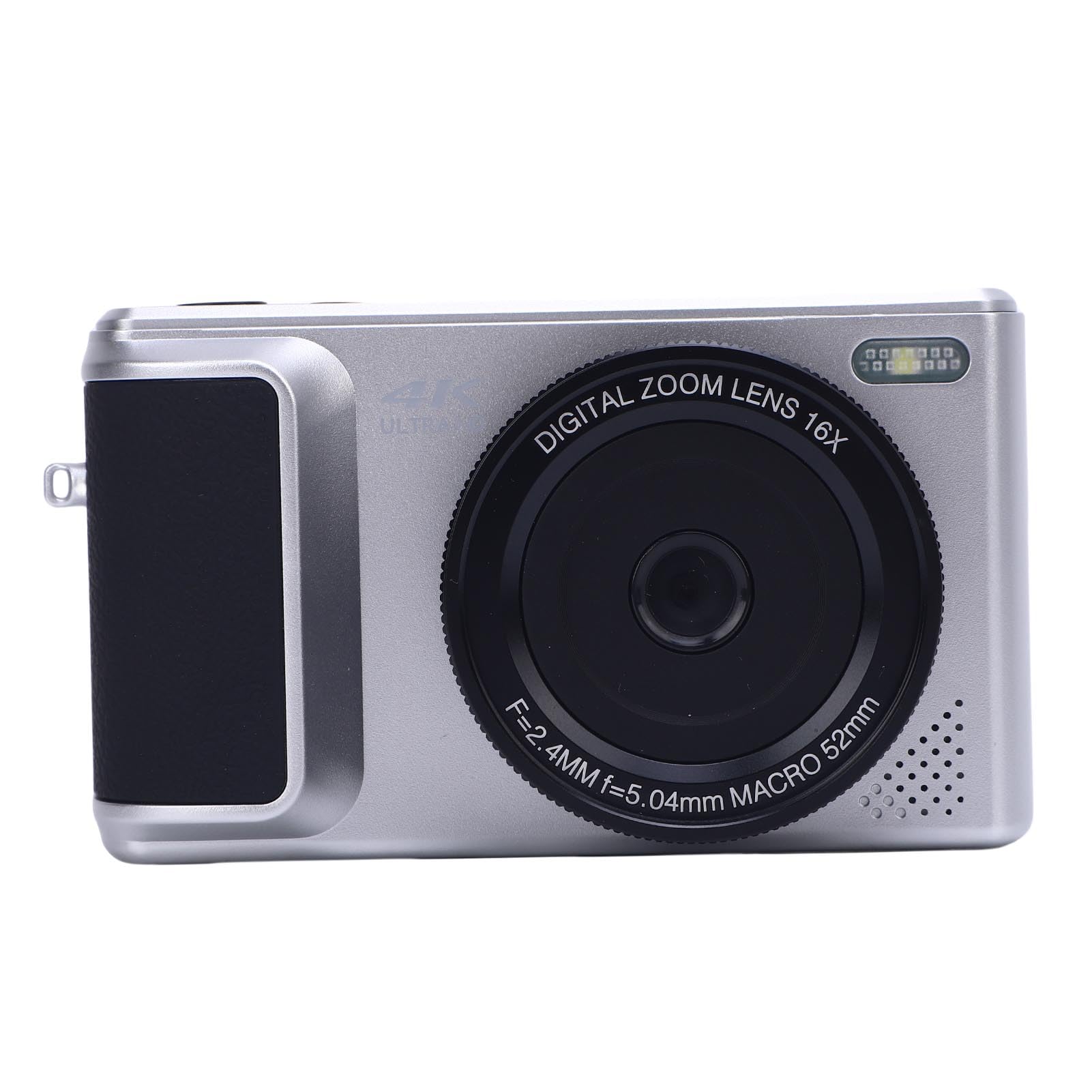 Fabater Fotocamera Digitale 4K HD 64MP Videocamera Mirrorless Ultra Nitida con Messa a Fuoco Automatica AF per Viaggi, Feste e Lauree (SILVER)