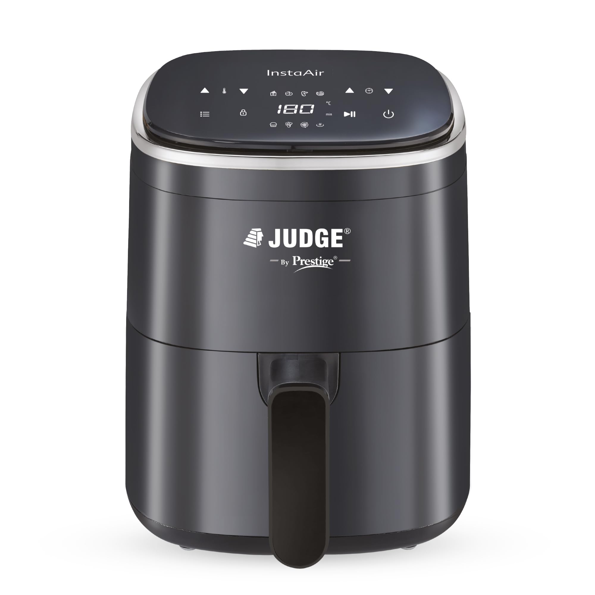 Judge by Prestige InstaAir Digital Air Fryer| 80% less Oil Consumption| 4.0L Capacity| 1200 Watts| Air Fry, Grill, Roast, Bake | Digital Display with 8 Preset Menu| Easy to Clean Frying Basket |Black-image-20