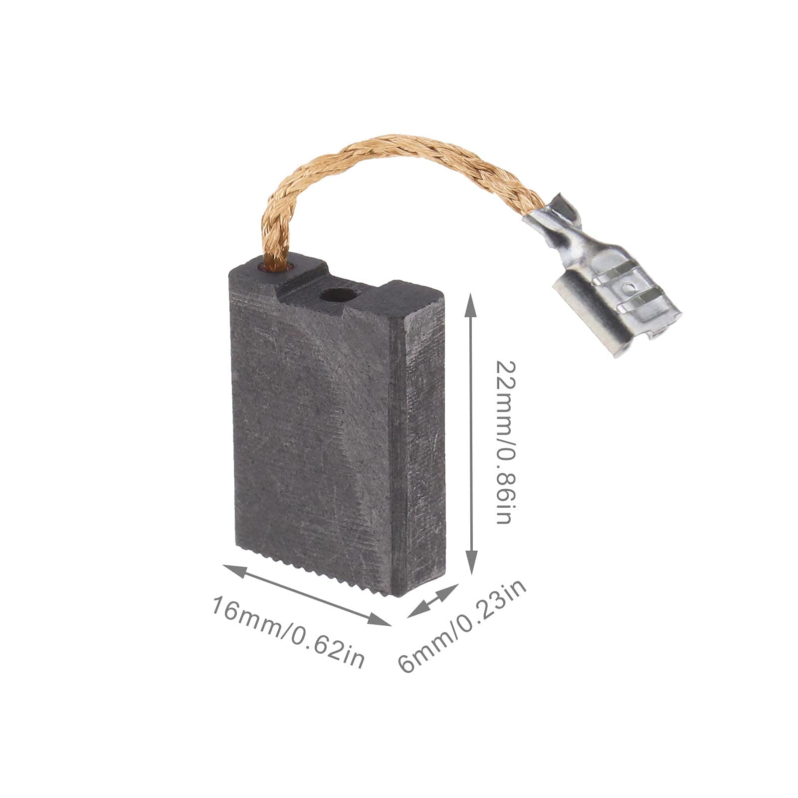 WANGCL 10Pcs Motore Carbonio Burch per Bosch 180# 20-180 Strumenti Motore Smerigliatrice Elettrica Angolo - 6 * 16 * 22mm