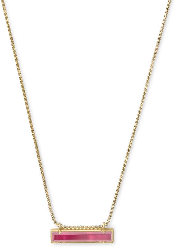Collar con colgante de barra de longitud ajustable Leanor para mujer, joyería de moda