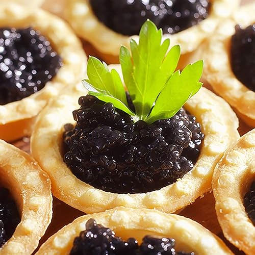 Agustson Huevas de caviar de pez bulto negro 12 onzas