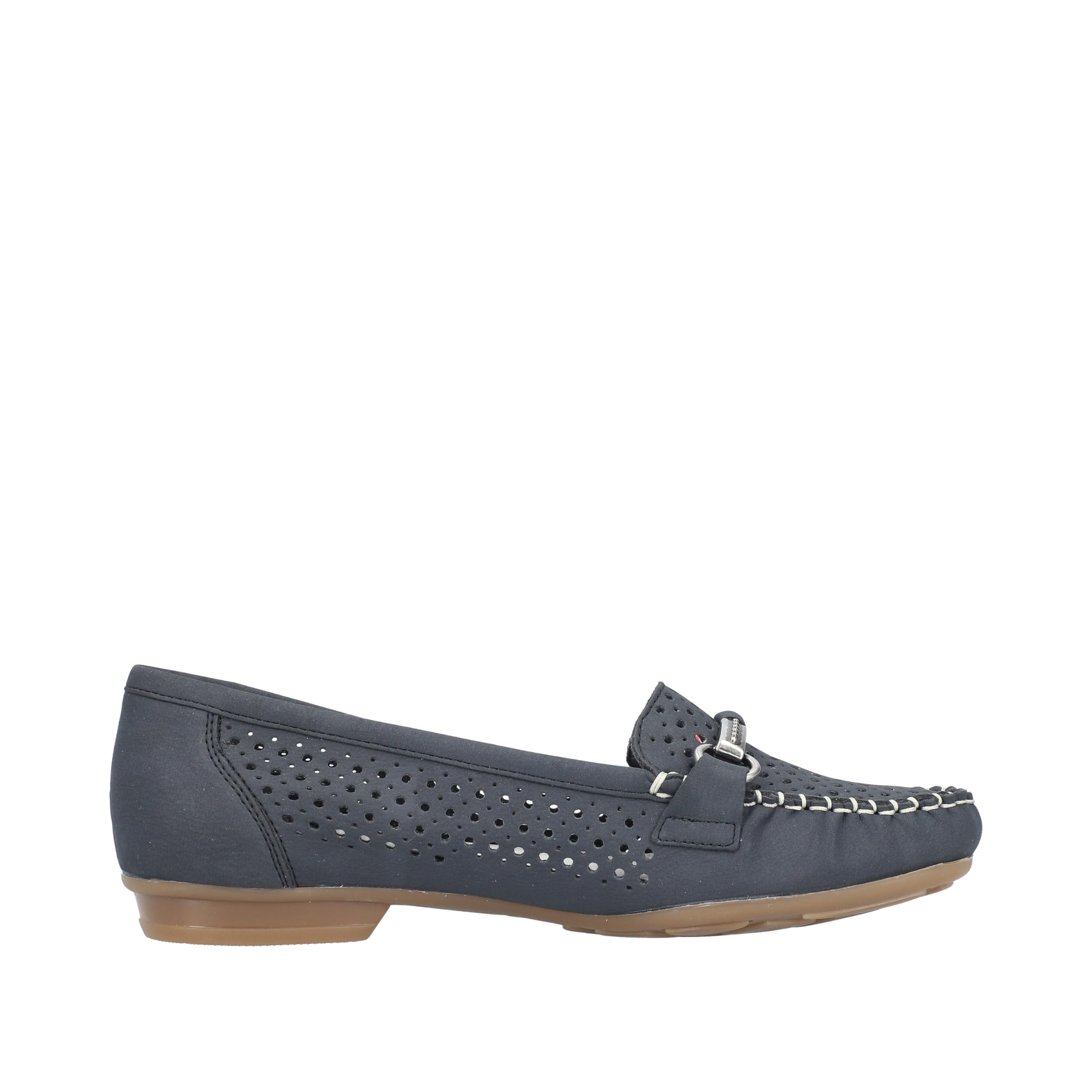 Rieker 40065-14 Damen Slipper Synthetik blau/rot/weiß blau/rot/weiß