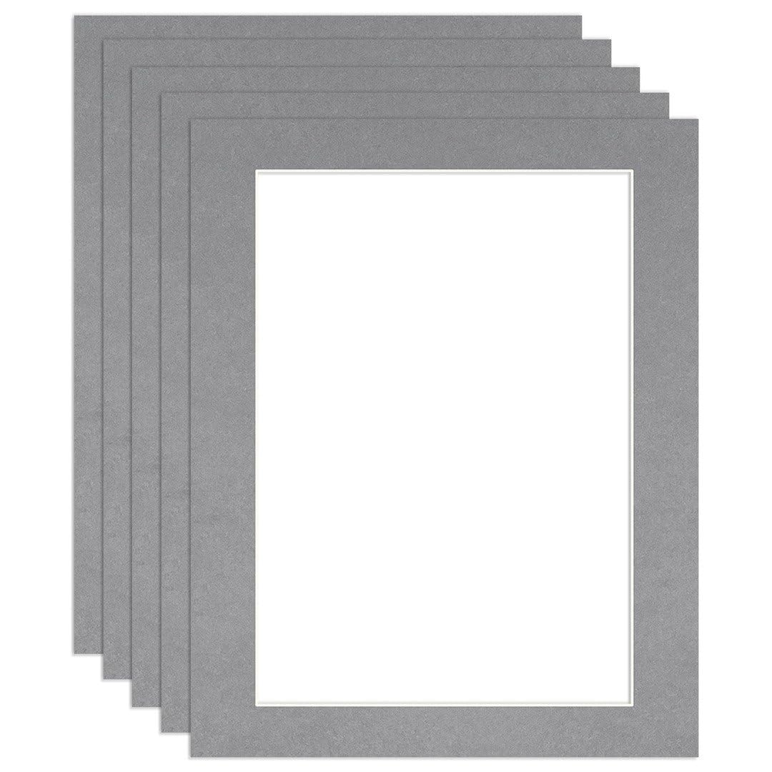 Procut Global 20x16" Mid Grey Picture Mounts to Fit A3 Aperture - Precision Cut Cardboard Photo Mount - Ideal for Frames, Prints, Artwork & Certificates - Sizes & Colours Available - 5 Pack โ image 1