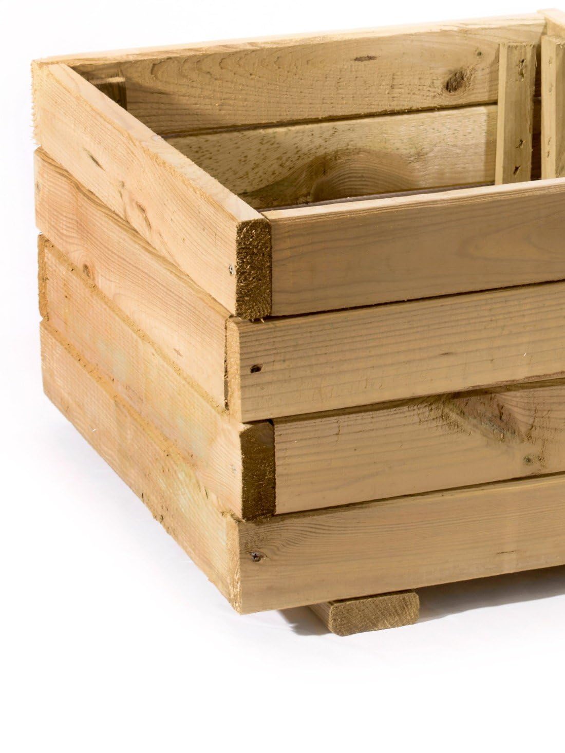 Jardin202 - Jardineras de Madera Maciza de Pino | Maceteros de Madera tratada para Jardín y Terraza | Cuadrado