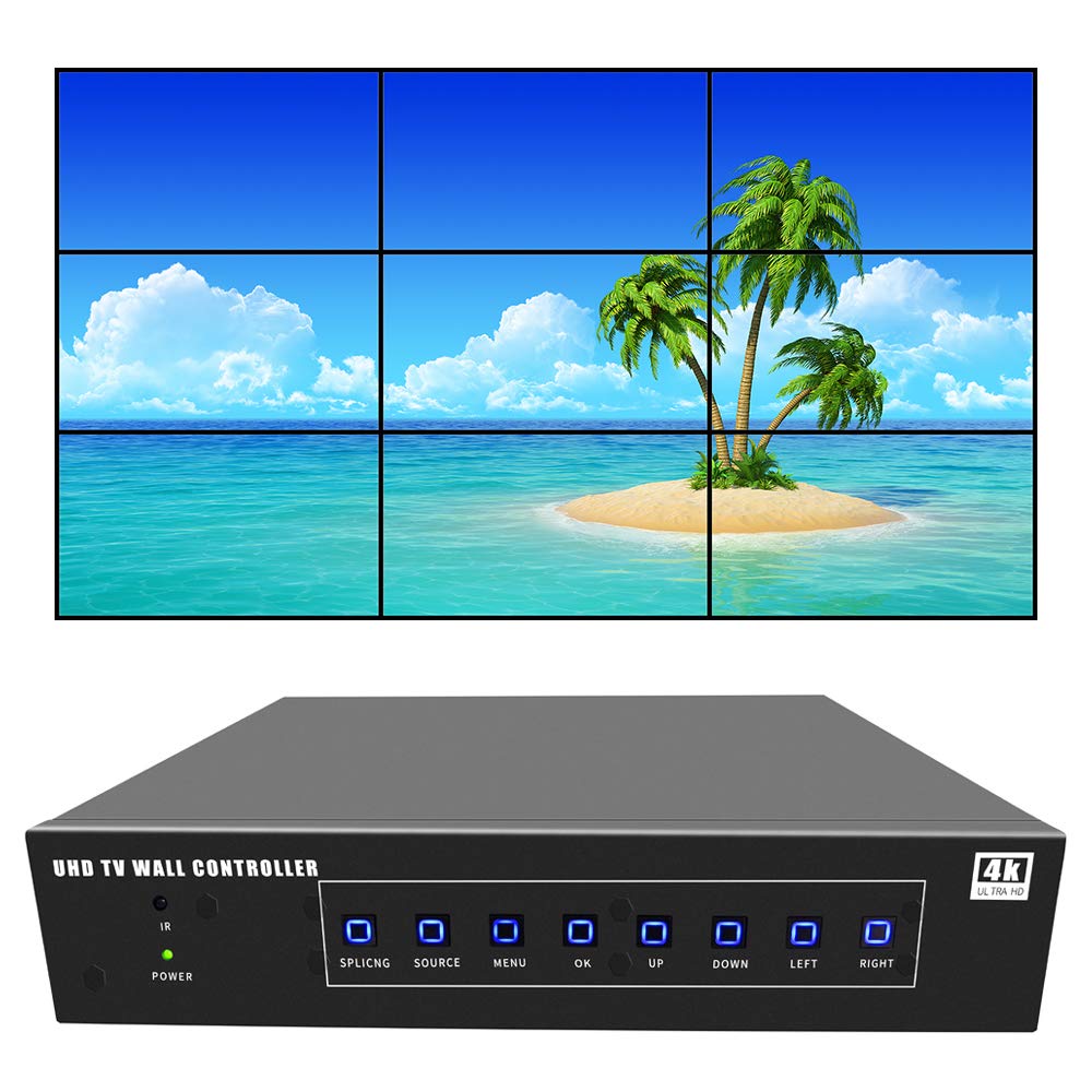 Buy ISEEVY 9 Channel 4K60 UHD Video Wall Controller 3x3 2x4 4x2 TV Wall