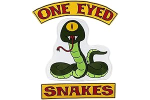 Cute-Patch Embroidered Large Cobra Iron on Back Patch for Biker Vest