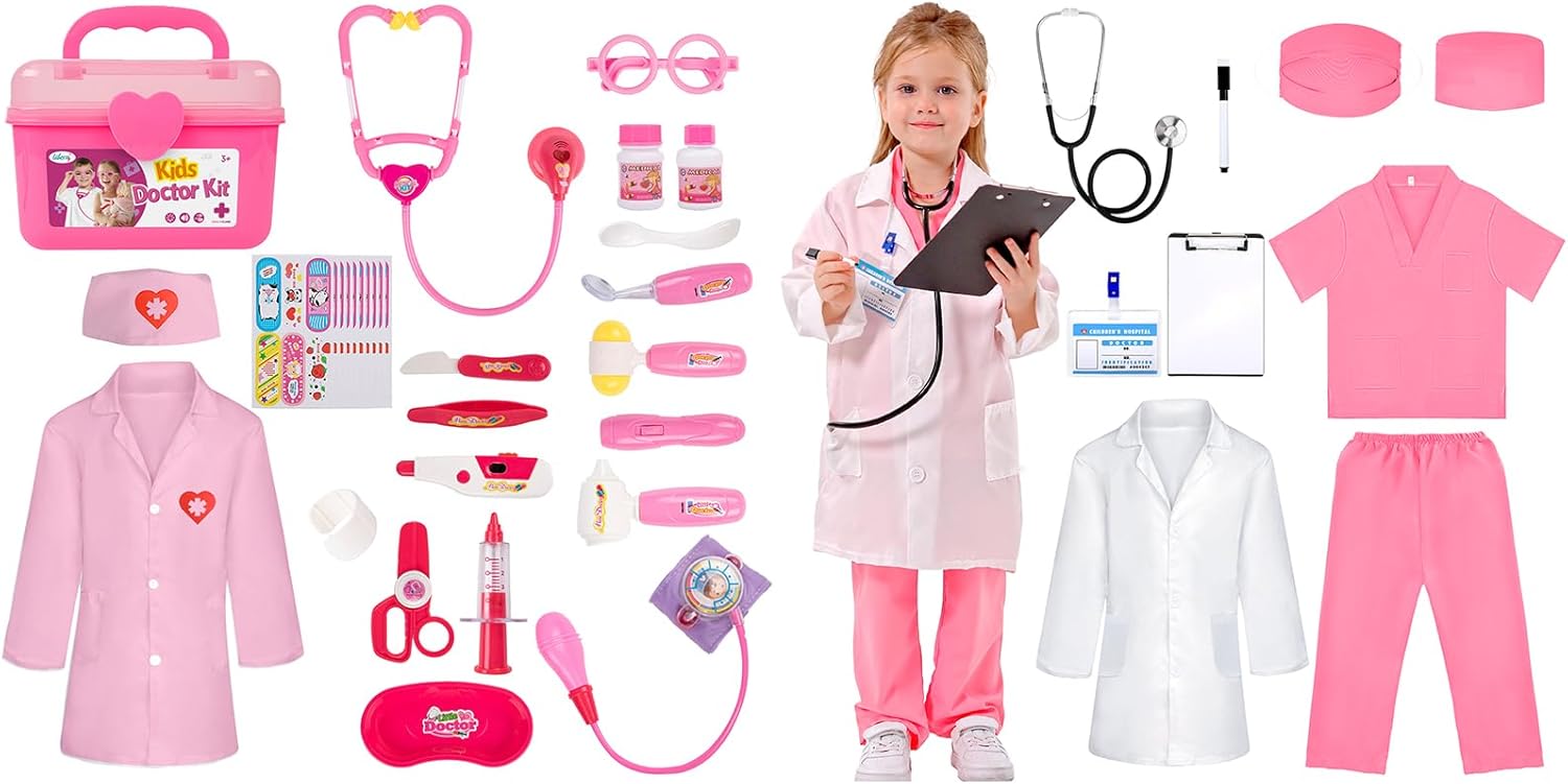 Liberry Toys for Toddlers 2 3 4 5 Years Old Doctor Kit Play Set Doctor Costume