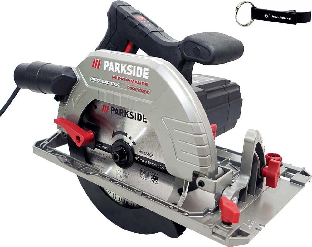 HEADNMORE® Bundle Parkside Performance PPHKS 1800 - Sega circolare elettrica (include chiavetta)