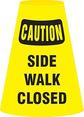 Accuform Signs FBC912E Vinyl Traffic Cone Cuff Sleeve, Legend